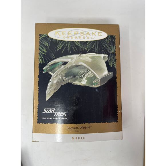 HALLMARK’S Star Trek Romulan Warbird Light Ornament Magic 1995 VINTAGE Keepsake - Picture 2 of 7